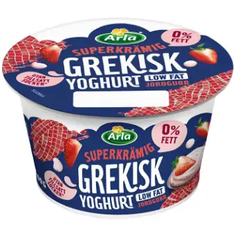 Arla Yoghurt Grekisk jordgubb 0% 200g