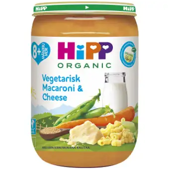 Hipp Veggie Mac n' cheese Från 8m Ekologisk 220g