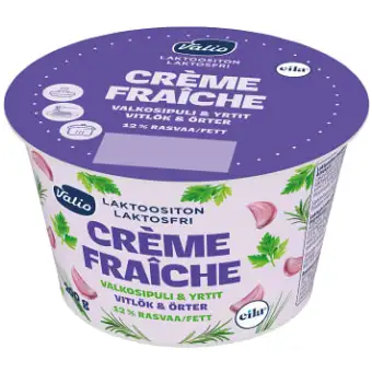 Valio Crème Fraiche vitlök & örter laktosfri 200g