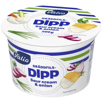 Valio Gräddfilsdipp Sour cream & Onion 200g