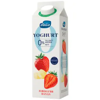 VALIO Valio Yoghurt 0% Jordgubb Banan 1000g