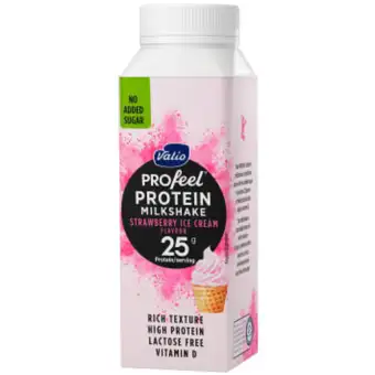 PROFEEL Valio Proteinshake Strawberry Ice cream PROfeel Laktosfri 1,5% 250ml