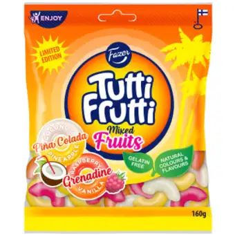 Fazer Godis Tutti Frutti Mixed Fruits 160g
