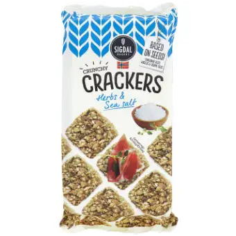 Sigdal Bakeri Crackers Herbs Sea Salt 120g