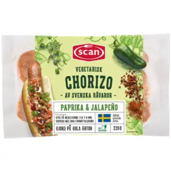 SCAN Chorizo paprika jalapeno vegetarisk 220g