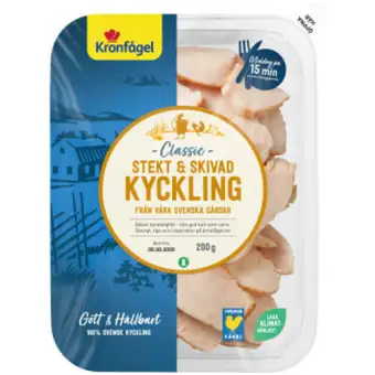 KRONFåGEL Minut kyckling Stekt&Skivad Classic 200g