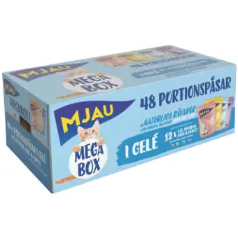 Mjau Kattmat Megabox Kött & Fisk 48-p