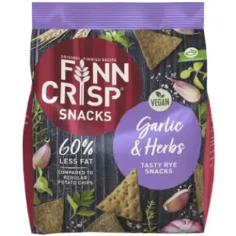 Finn Crisp Snacks Garlic & Herbs 150g