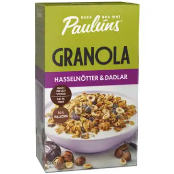 Pauluns Granola Hasselnötter och Dadlar