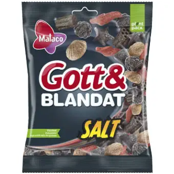 pause Åbent Selv tak Malaco Gott & Blandat Salt 210g - Onfos — 🇸🇪 Original Swedish food