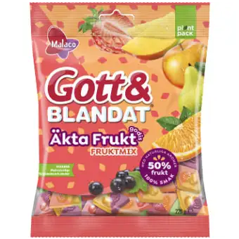 Malaco Fruktgodis Gott & Blandat Äkta Frukt mix