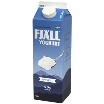 Fjällyoghurt Yoghurt Naturell 4% 1000g