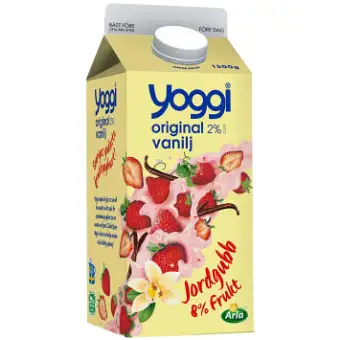 Yoggi Yoghurt Original Jordgubb & vanilj 2% 1500g