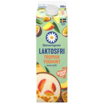 SKåNEMEJERIER Yoghurt Tropiska frukter Laktosfri 2,4% 1000g