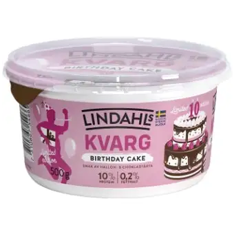 Lindahls Kvarg Birthday Cake 500g