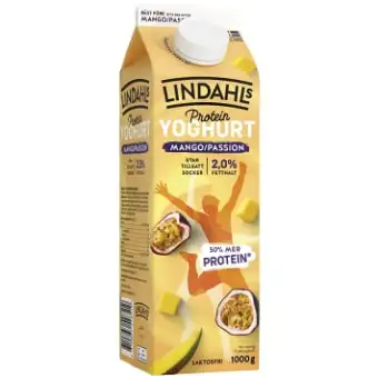 Lindahls Yoghurt Mango Passion Laktosfri 1000g Lindahls