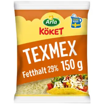 ARLA KöKET Texmex ost riven 29% 150g