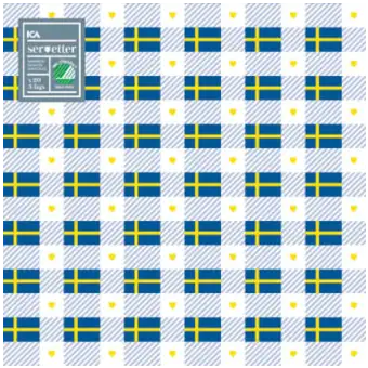 ICA Servett Flagga 33cm Sverige