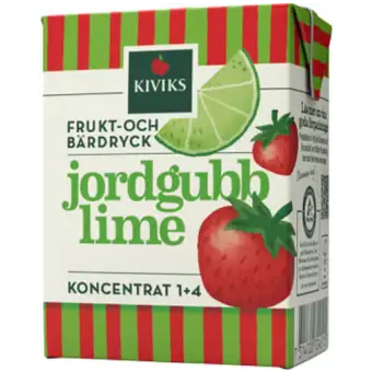 KIVIKS MUSTERI Frukt- & Jordgubb & lime 200ml