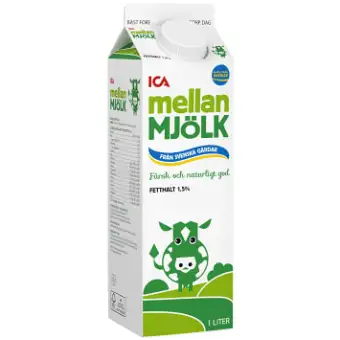 ICA Mellanmjölk 1,5% 1l