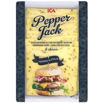 ICA Ost Pepper Jack Skivad 20g 8-p