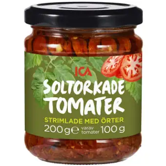 ICA Soltorkade tomater Strimlade med örter 100g