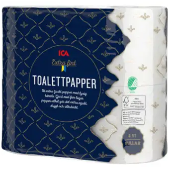 ICA Toalettpapper Extra fint 4-p Miljömärkt