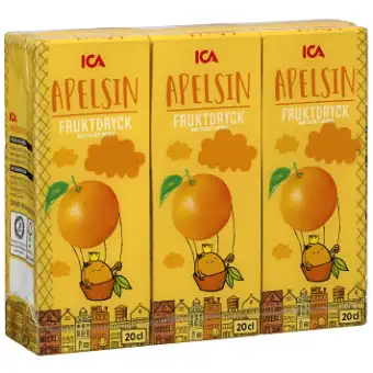 ICA Fruktdryck Apelsin 3-p 60cl