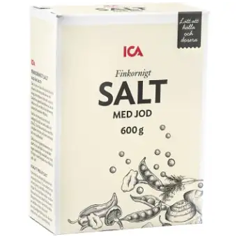 ICA Salt Finkornigt med Jod 600g