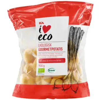 ICA I LOVE ECO Gourmetpotatis Ekologisk 900g KRAV Klass 1