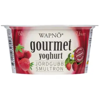 Wapnö Yoghurt Gourmet Jordgubb Smultron 150g