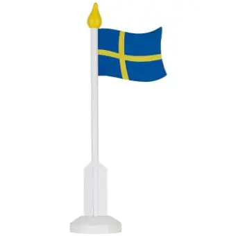 Svensk Bordsfalgga Träflagga 23cm