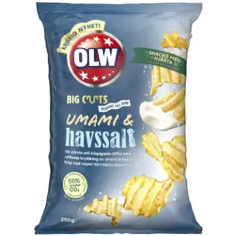 Olw Chips Big Cuts Umami & Havssalt 250g