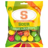 S-MäRKE Sour Fruit Lollipops 130g S-Märke
