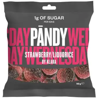 Pändy Godis Strawberry Liquorice 50g