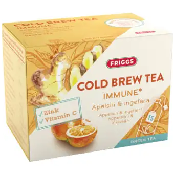 Friggs Tea Cold Brew Immune Apelsin Ingefära 15-p