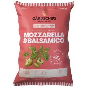 Gårdschips Potatischips Mozzarella & Balsamico 150g