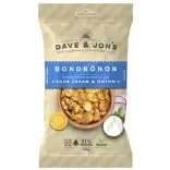 DAVE & JON'S Bondbönor Rostade Sourcream & Onion 100g