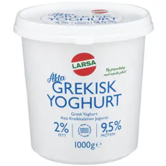 Larsa Grekisk Yoghurt 2% 1l
