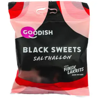 GOODISH Godis Black Sweets Salthallon lakrits 100g