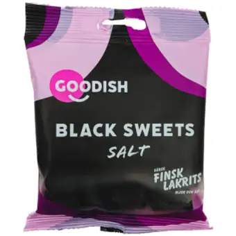 GOODISH Godis Saltlakrits Black Sweets Salt 100g