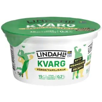 Lindahls Kvarg Päron Vanilj 0,2% 150g