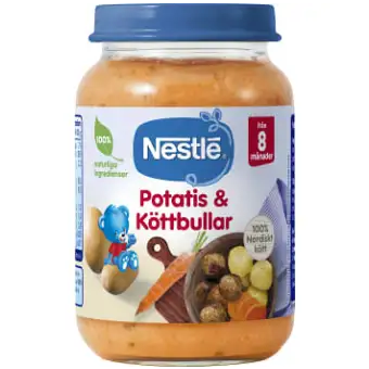 Nestle Barnmat Potatis & Köttbullar 8 mån 190g