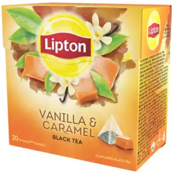 LIPTON Svart te Vanilla Caramel 20-p